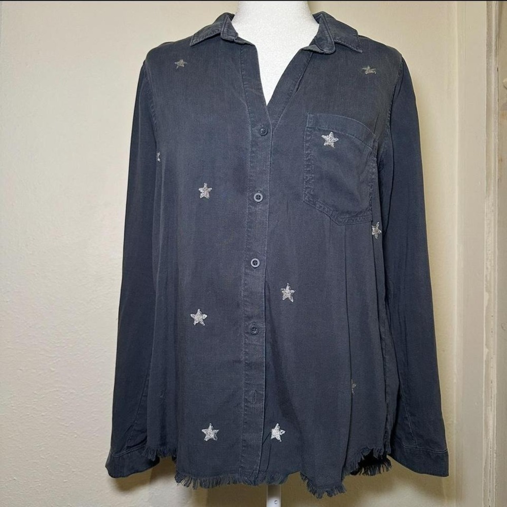 Cloth & Stone Star Embroidered Button Down